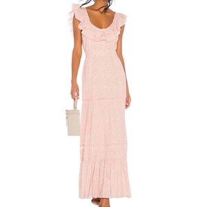 LoveShakeFancy Joanne rose mist maxi dress size 2 floral boho Cottagecore